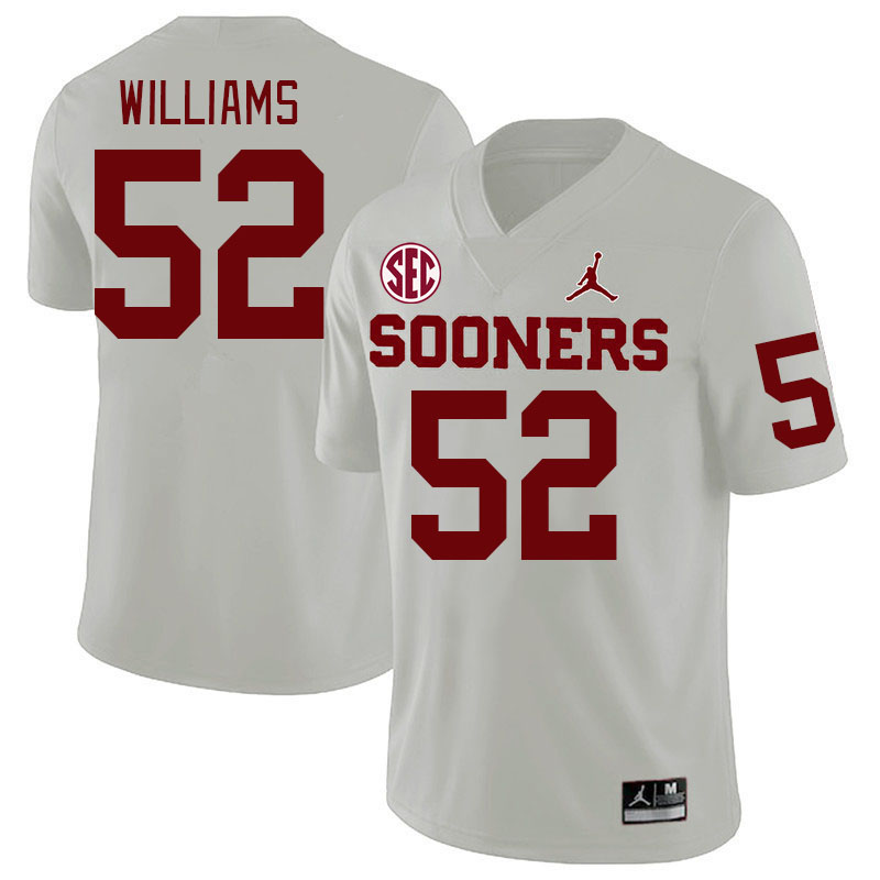 #52 Damonic Williams Oklahoma Sooners 2024 SEC Conference College Football Jerseys-White